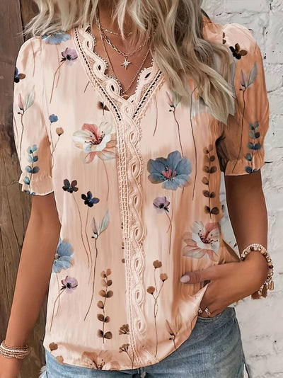 Ava - Blusa de Primavera con Escote en V y Comodidad Ligera