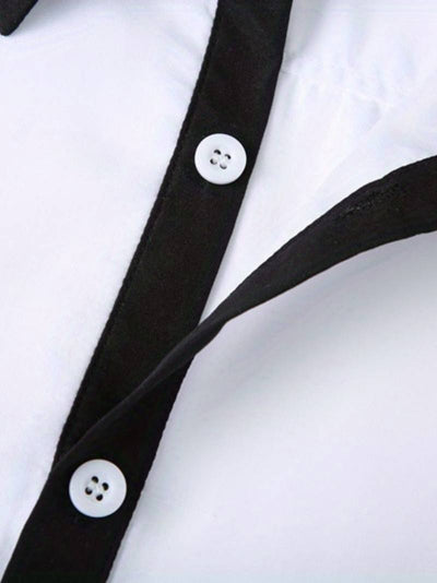 Tonie – Camisa Elegante con Contraste de Corte Moderno