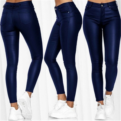 Dina – Pantalones de Cuero Elásticos