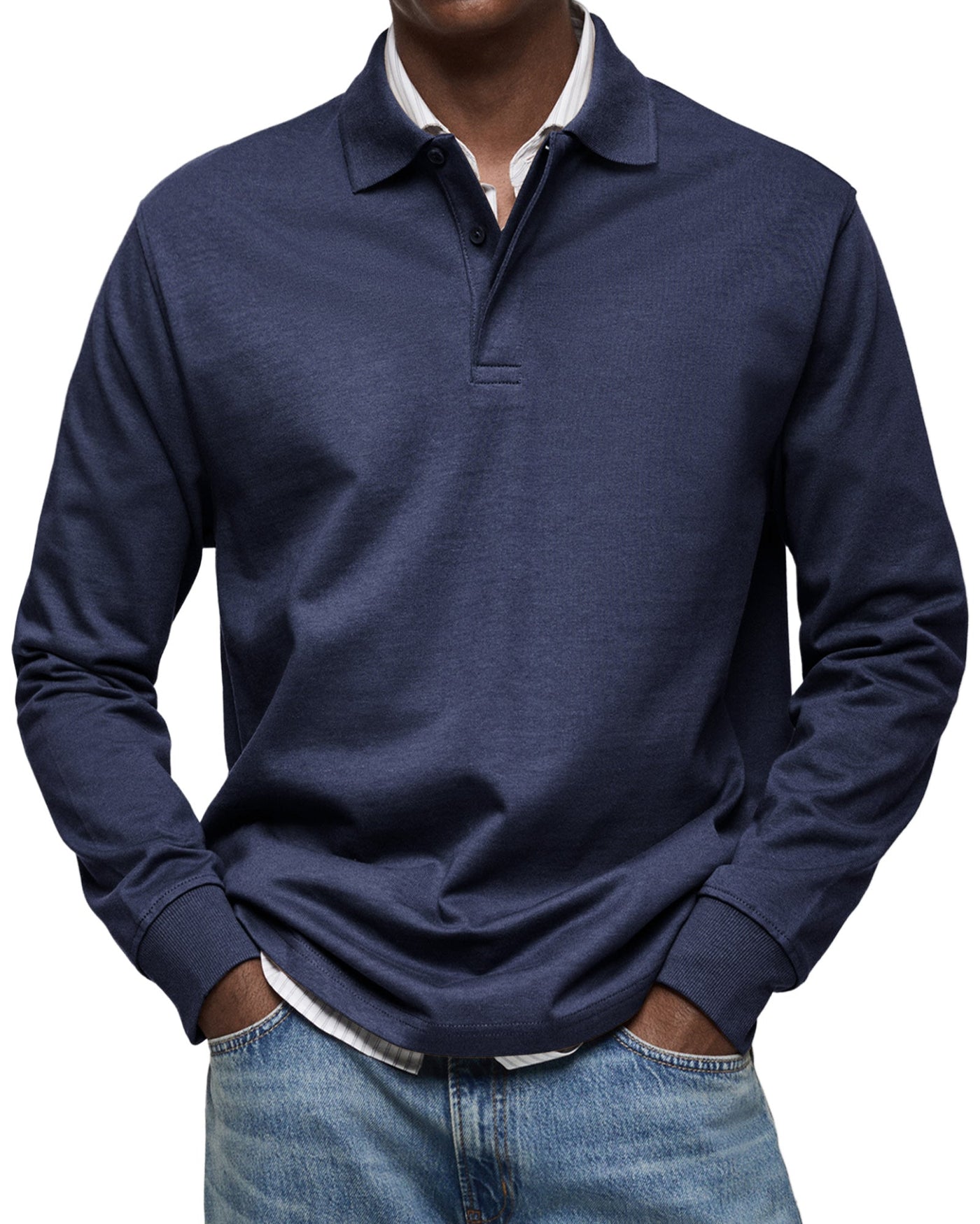 Dewey - Camisa Polo de Manga Larga para Hombres