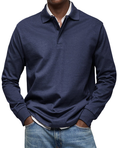 Dewey - Camisa Polo de Manga Larga para Hombres