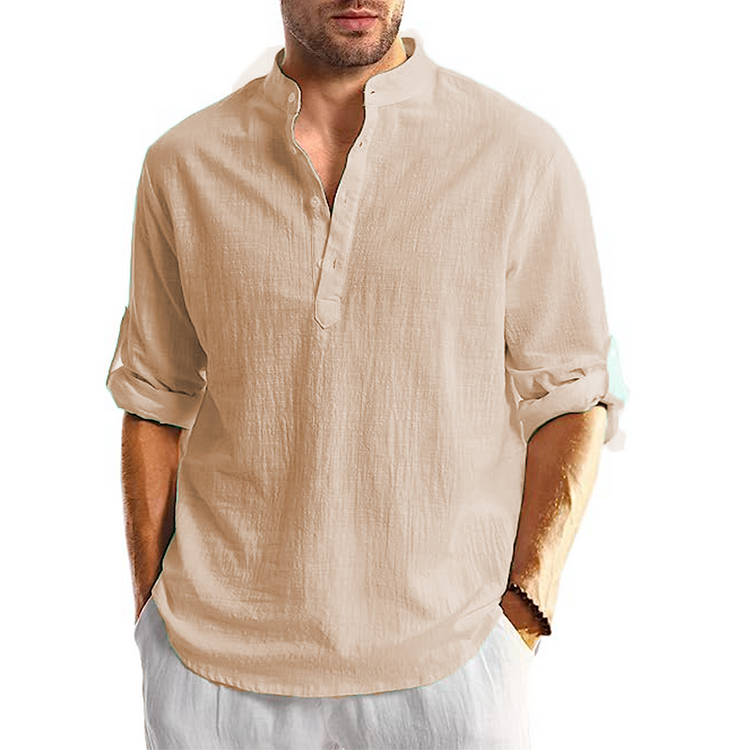 Russell - Camisa casual de manga larga para hombres