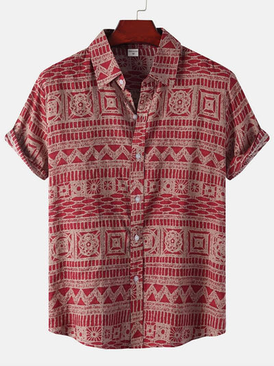 Kenneth - Camisa Casual de Manga Corta con Estilo Fresco