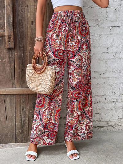 Lauren - Pantalones de pierna ancha con estampado llamativo