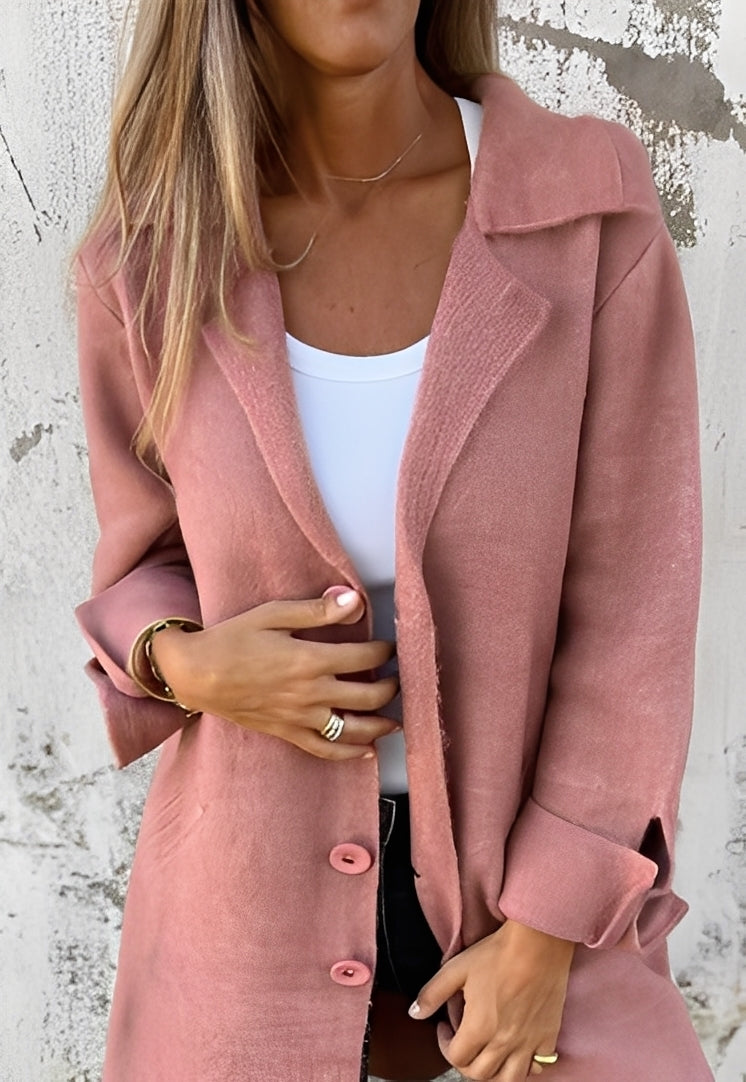Izabelle - Largo casual abrigo de punto para mujeres