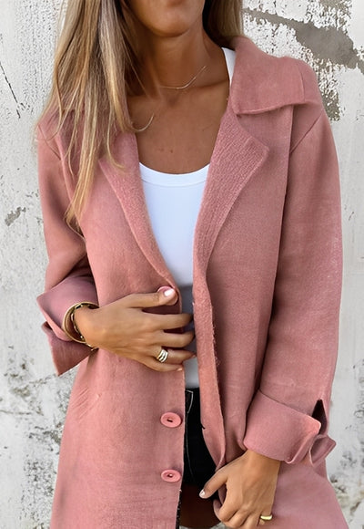 Izabelle - Largo casual abrigo de punto para mujeres