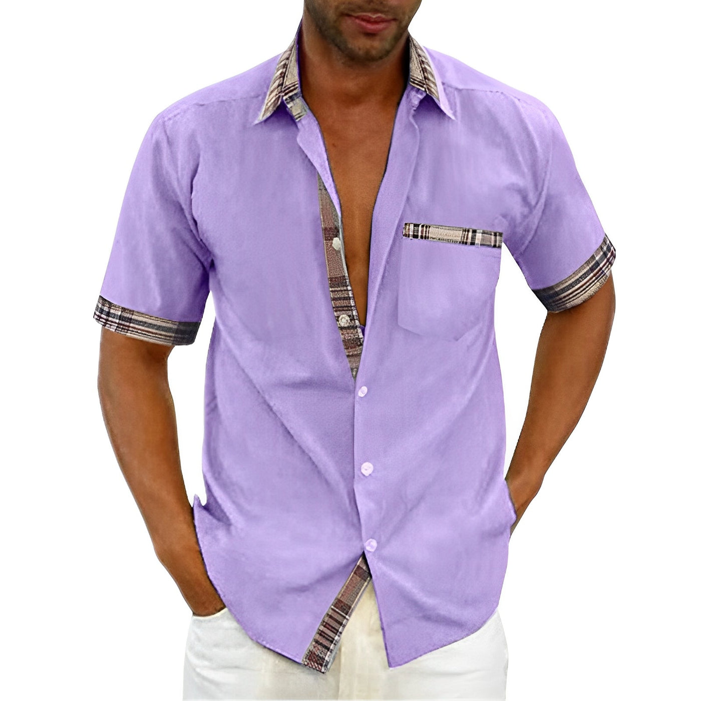 Weldon - Camisa Casual con Botones para Hombres