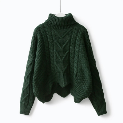 Catrina - Casual, cálido jersey de cuello alto de punto para mujer