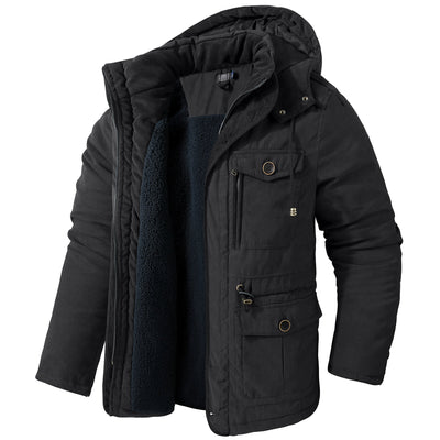 Graysen - Chaqueta gruesa y cálida con capucha para hombres