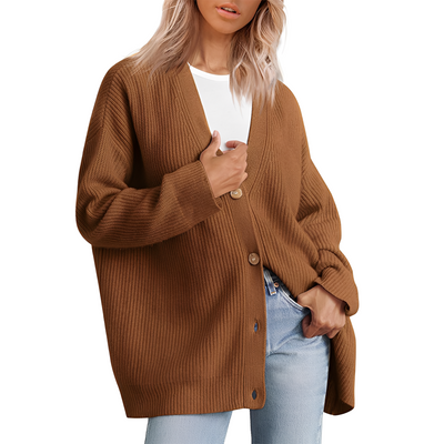 Christal - Cárdigan casual oversize para mujeres