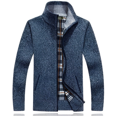 Malinda - Elegante Cardigan con forro de felpa suave para hombres