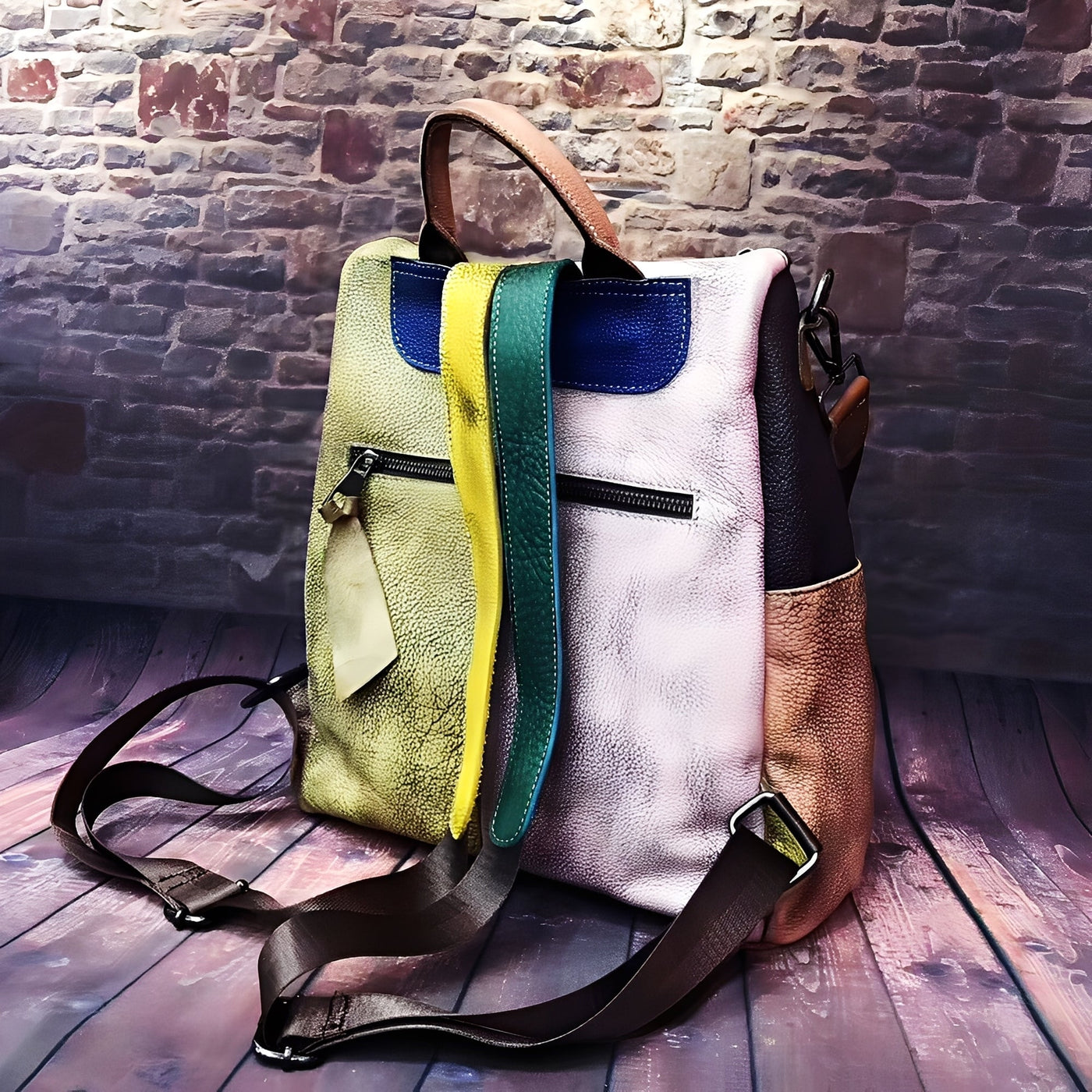 Alayna - Mochila de cuero clásica para mujeres