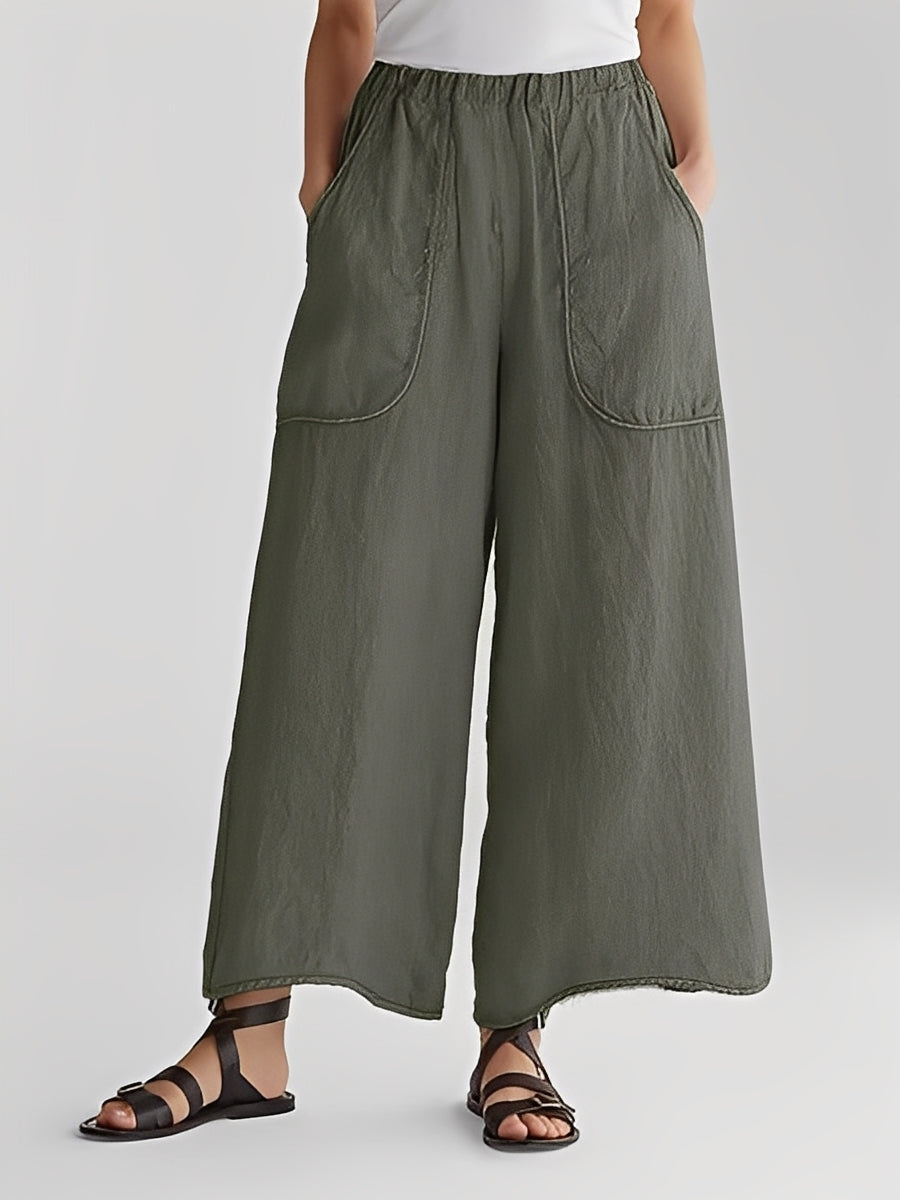 Marley - Pantalón casual con pierna ancha para mujeres