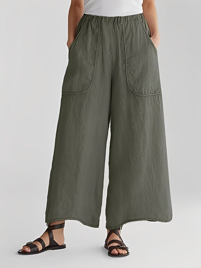 Marley - Pantalón casual con pierna ancha para mujeres