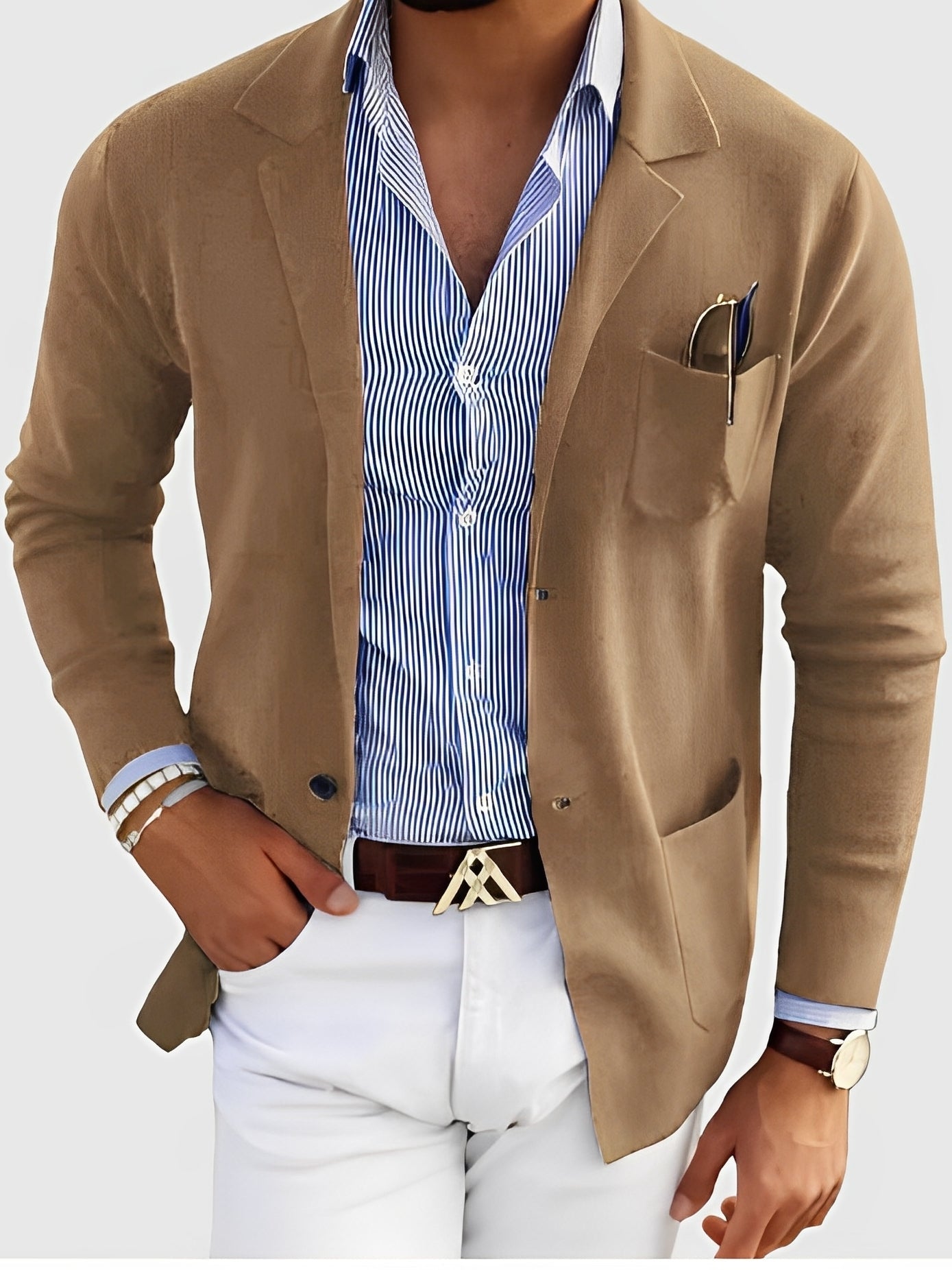 Jordan - Elegante Blazer con Bolsillos para Hombres