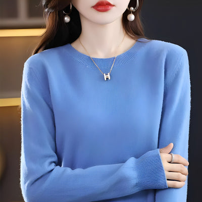 Julia - Elegante, ajustado suéter de lana para mujeres