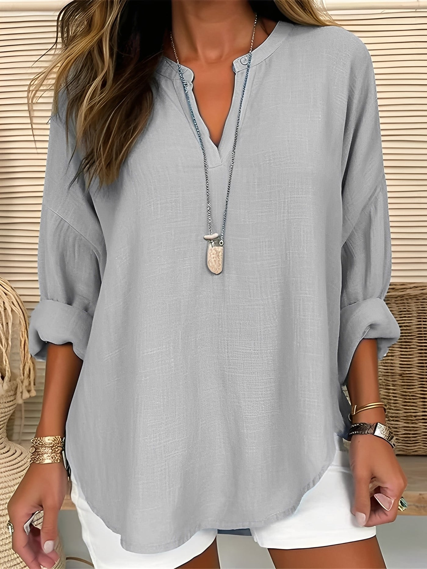 Joisse - Camiseta casual holgada para mujer