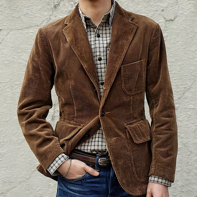 Dalton - Chaqueta informal de lana con bolsillos para hombres