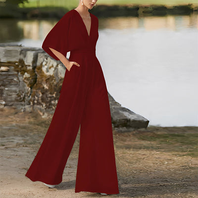 Carmella - Jumpsuit suelto con cintura alta para mujeres