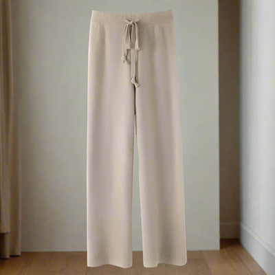 Camille - Pantalón de Invierno de Punto con Piernas Anchas