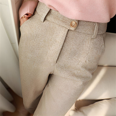 Daren - Pantalón estrecho formal de lana para hombres