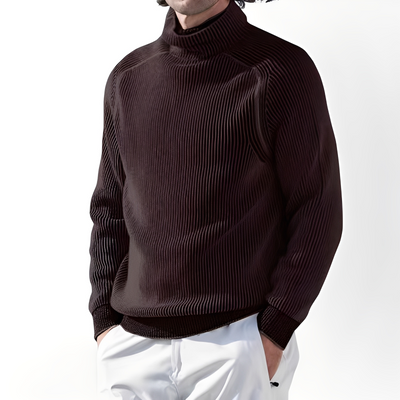 Jarrett - Suéter de casimir con cuello alto para hombres