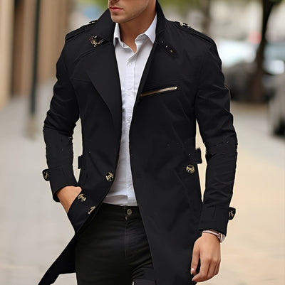 Ansel - Elegante gabardina con cuello de solapa para hombres
