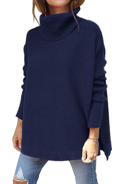 Macey - Suéter de lana para mujeres con cuello alto y estilo casual