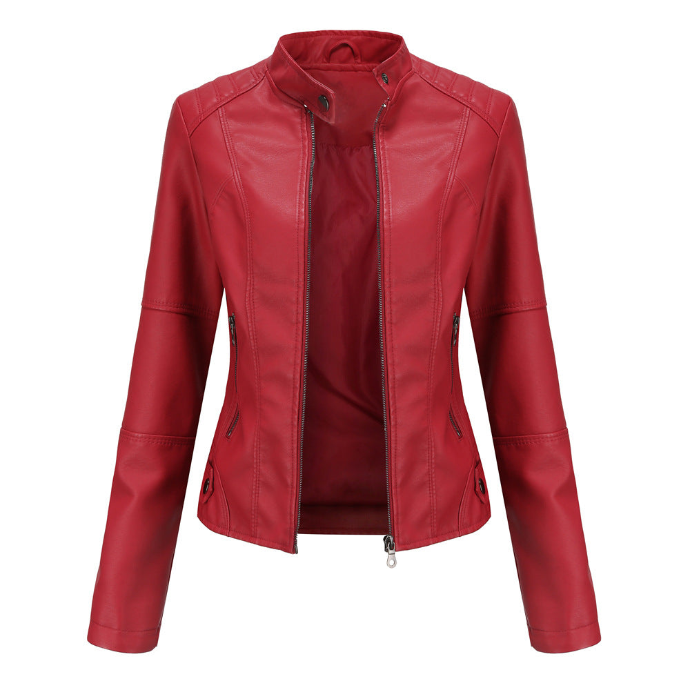 Martha - Elegante chaqueta de cuero ajustada para mujeres