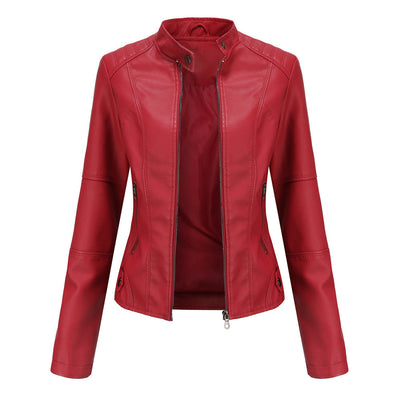 Martha - Elegante chaqueta de cuero ajustada para mujeres