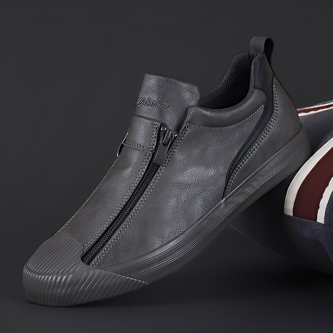 Jerred - Modernos Zapatos de Cuero con Cremallera para Hombres