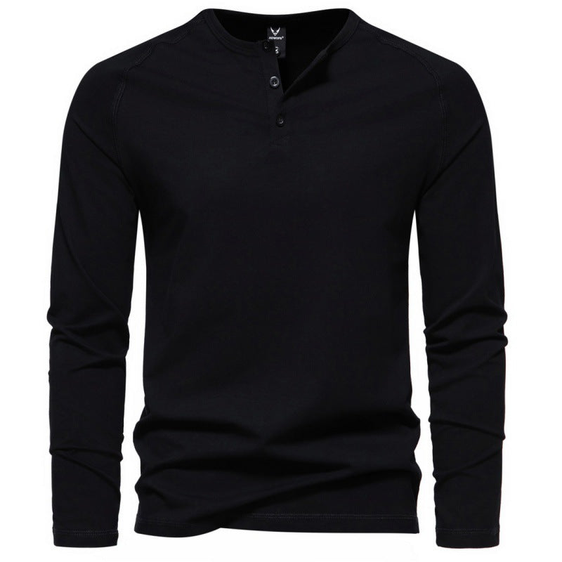 Malcom - Camisa de manga larga sencilla y casual para hombres