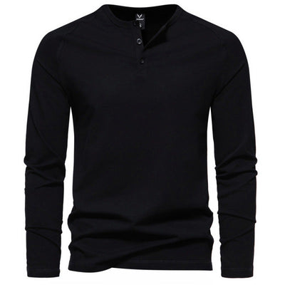 Malcom - Camisa de manga larga sencilla y casual para hombres