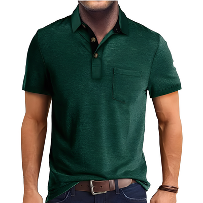 Abner - Polo retro con mangas cortas para hombres