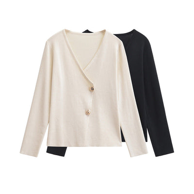 Helena - Elegante cardigan de punto asimétrico para mujer