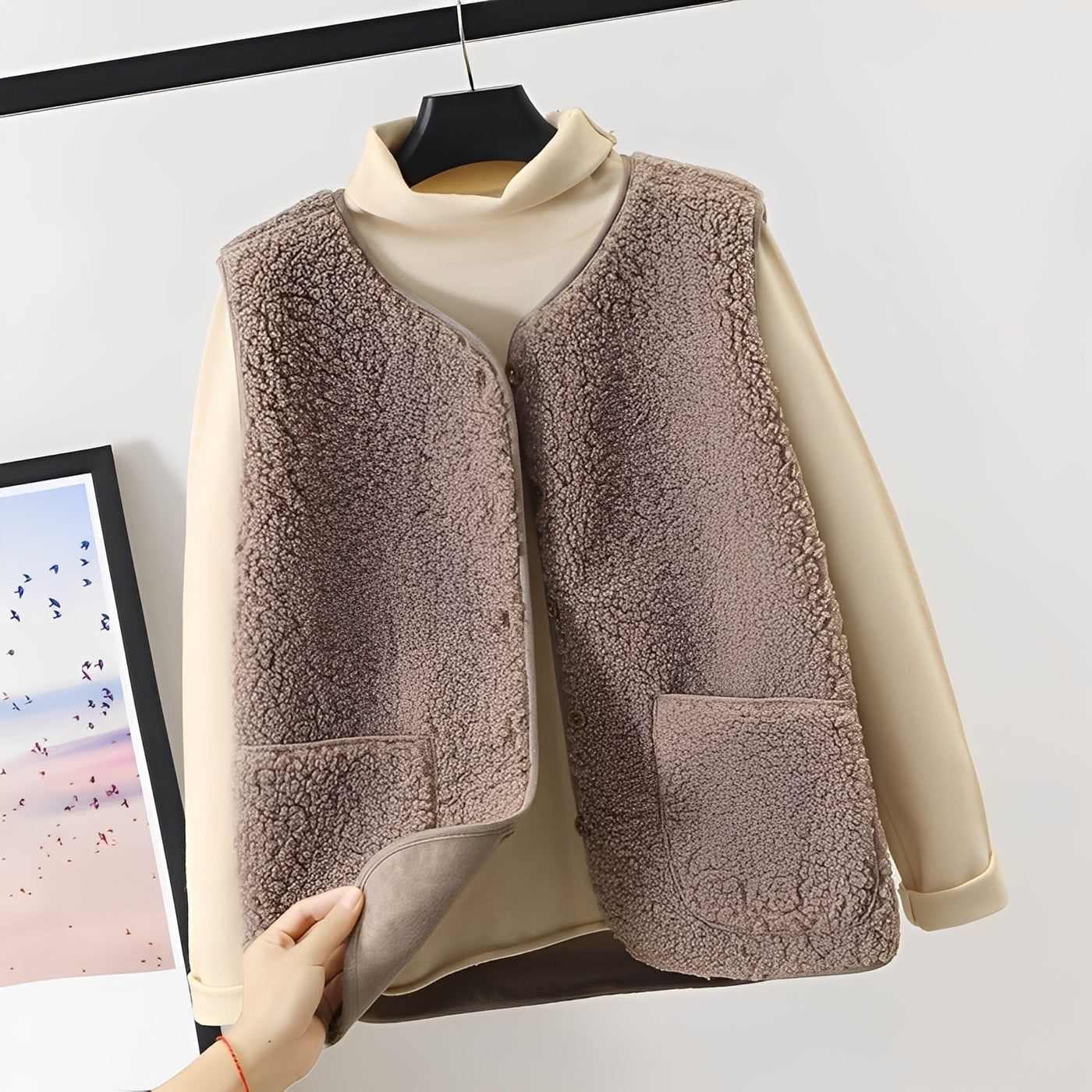 Raine - Elegante chaleco de peluche para mujeres