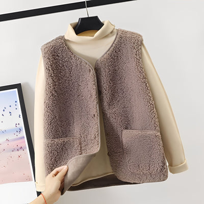 Raine - Elegante chaleco de peluche para mujeres