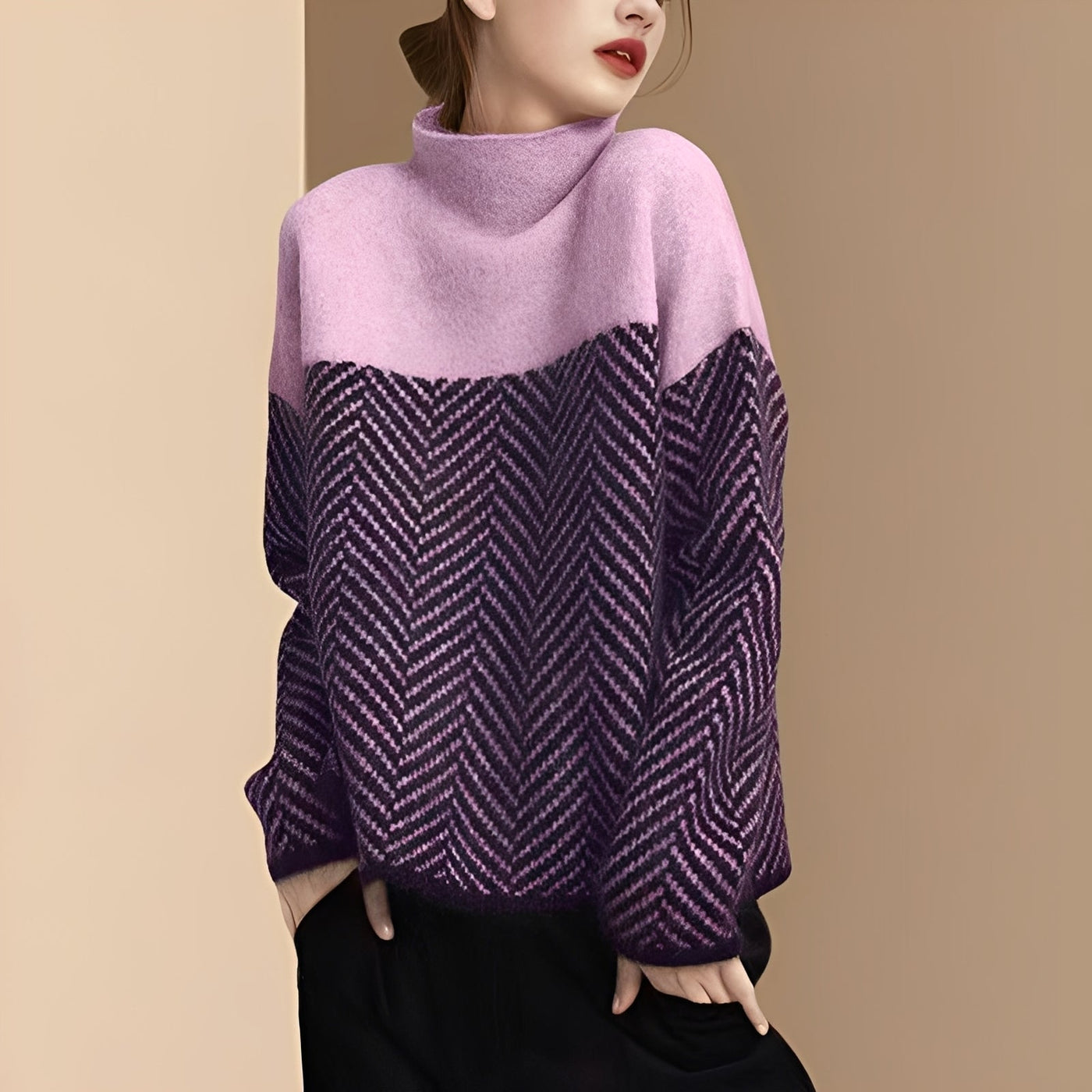 Antonia - Elegante Jersey de Patchwork para Mujeres