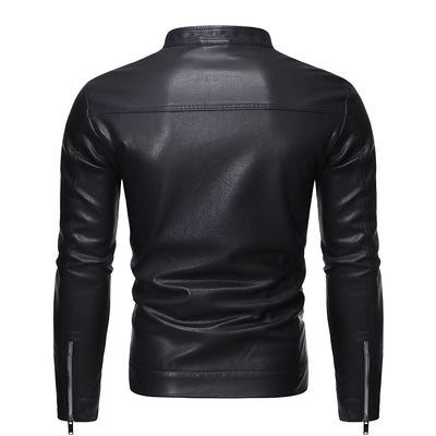 Theodore - Robusta chaqueta de cuero ajustada para hombres