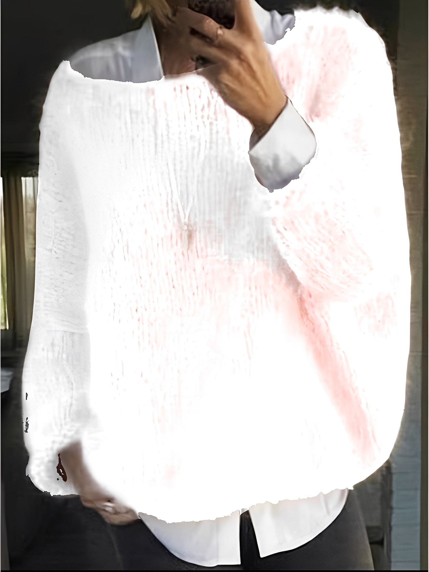 Quintella - Jersey de punto con cuello redondo para mujer