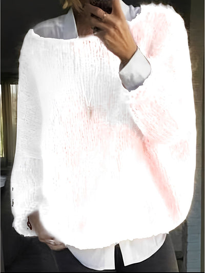 Quintella - Jersey de punto con cuello redondo para mujer