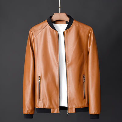 Jeremy - Elegante chaqueta de cuero de motociclista para hombres
