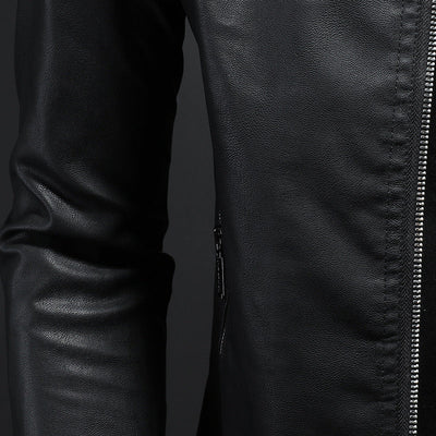 Wendell - Elegante chaqueta de cuero ajustada para hombres