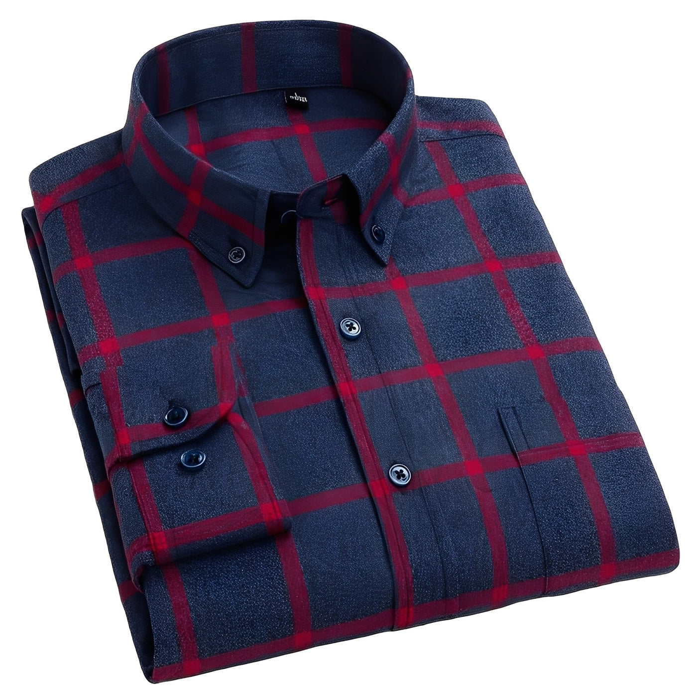 Nikolas - Camisa de algodón a cuadros informal para hombres