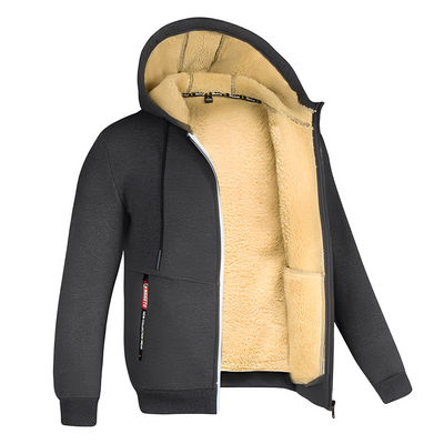 Davin - Chaqueta de forro polar con capucha para hombres