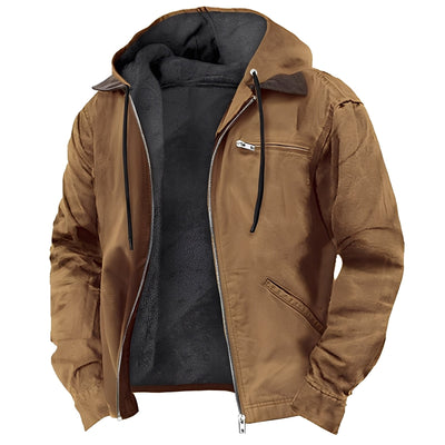 Adrian - Chaqueta exterior cálida con capucha para hombres