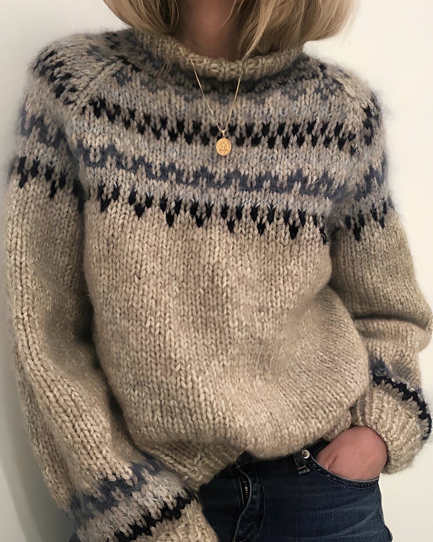 Gemma - Elegante suéter con cuello alto para mujer