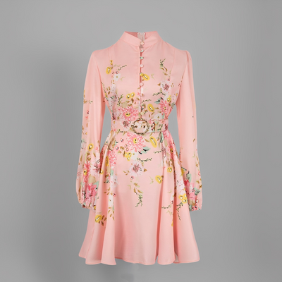 Debra - Elegante vestido corto con botonadura para mujeres