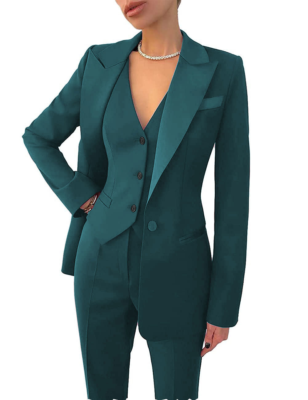 Keanna - Conjunto formal de negocios de tres piezas para mujeres