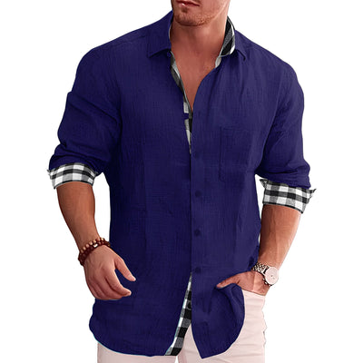 Ronald - Camisa de Cuadros Informal para Hombres